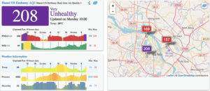 ハノイの大気汚染指数